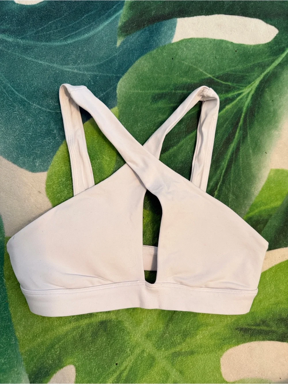 White Alo Yoga Airbrush High-Waist Leggings & Crisscross Sports Bra Set